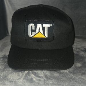 CAT Black and Yellow Logo Cap
